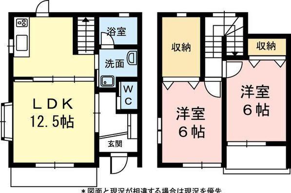 アリューリュ・リーザIII(2SLDK/1階)の間取り写真