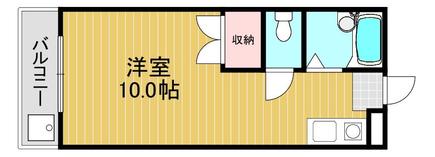 近鉄長野線 喜志駅 徒歩37分 2階建 築18年(ワンルーム/1階)の間取り写真
