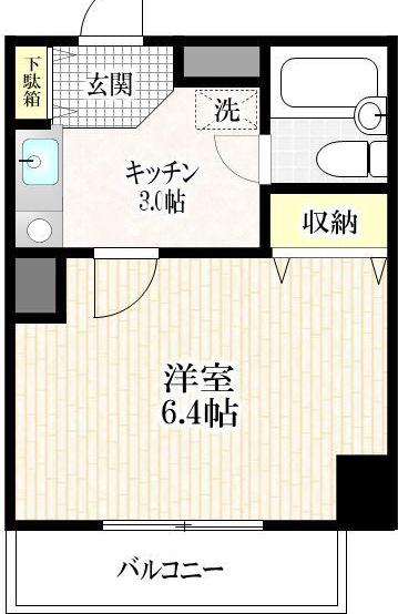 キンマツハツビル(1K/3階)の間取り写真