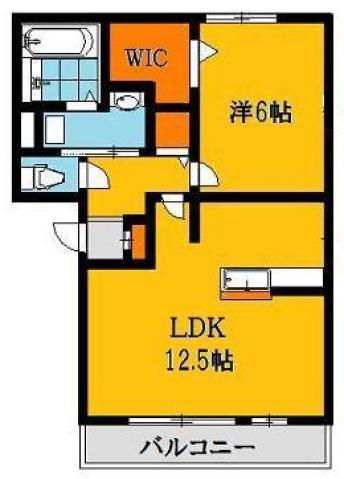 フローラルコートF(1LDK/3階)の間取り写真