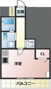 TR土井(ワンルーム/1階)の間取り写真