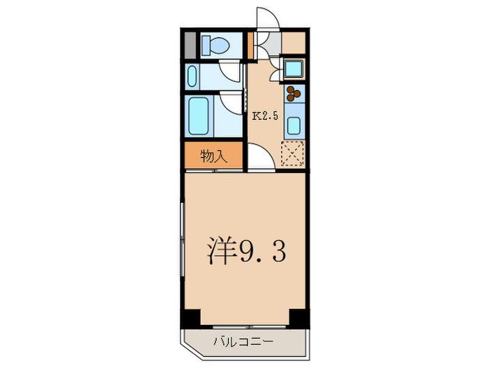 パレドール玉川(1K/1階)の間取り写真