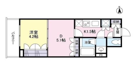 リバーレ池袋(1DK/11階)の間取り写真