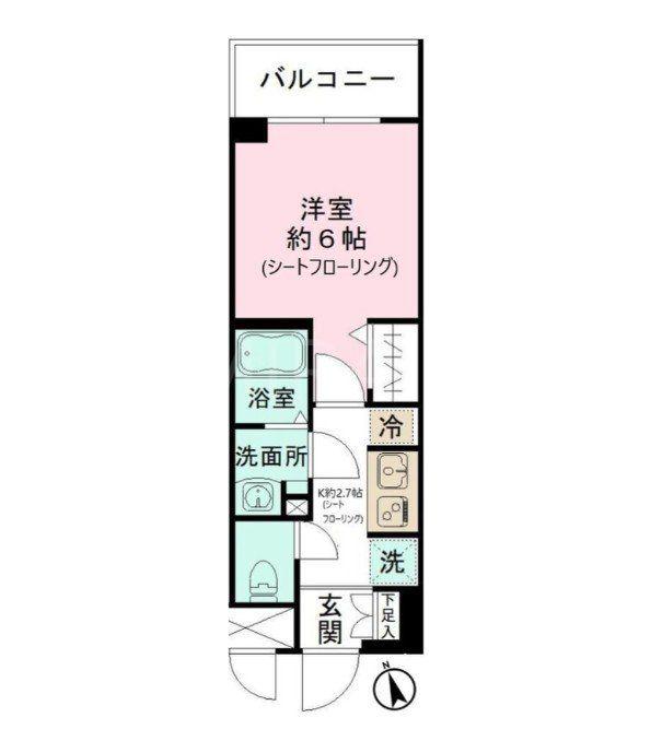 NーSTAGE つきみ野(1K/1階)の間取り写真