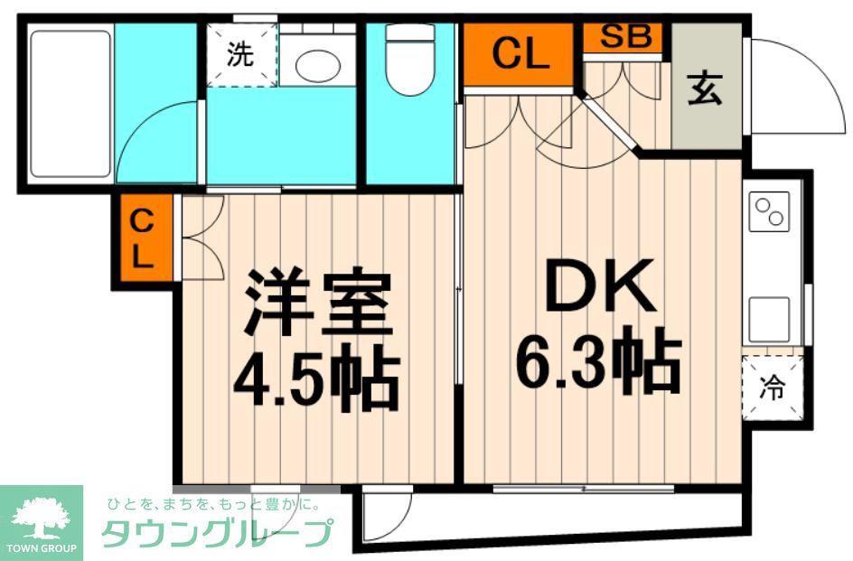 メゾン桜千駄木(1DK/1階)の間取り写真