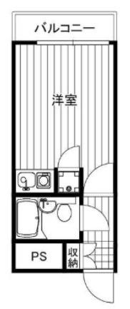 ライオンズシティ八王子(ワンルーム/5階)の間取り写真