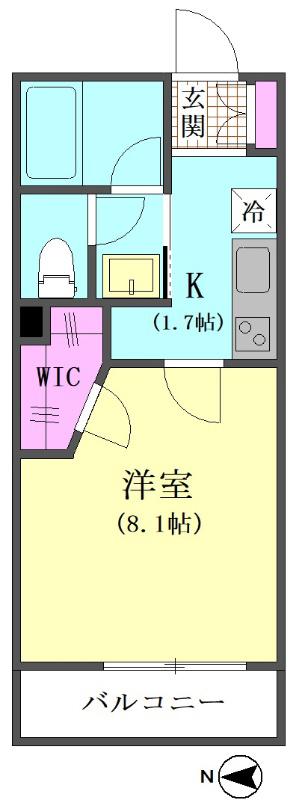 ALFLAT II(1K/2階)の間取り写真
