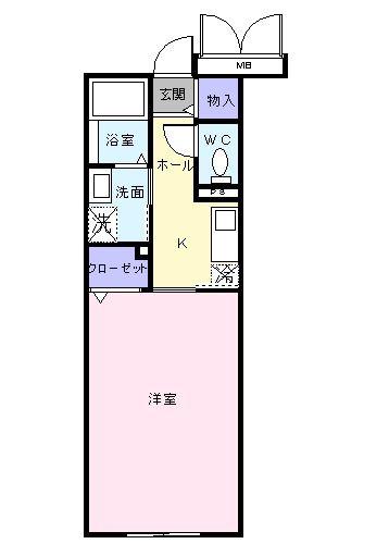 エム グランツ(1K/3階)の間取り写真
