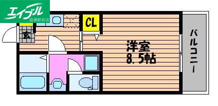 ハイムワケ(1K/1階)の間取り写真