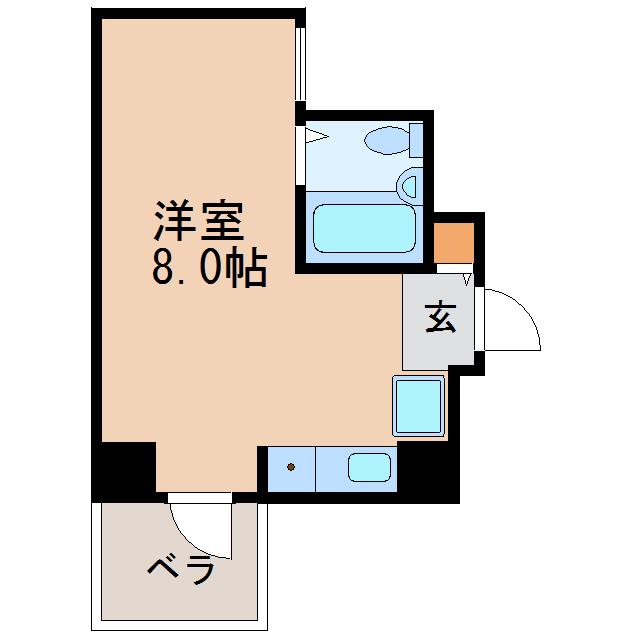 Fビル新栄I(ワンルーム/3階)の間取り写真