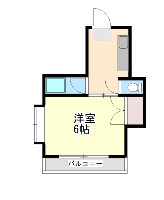 M&Mビル(1K/1階)の間取り写真