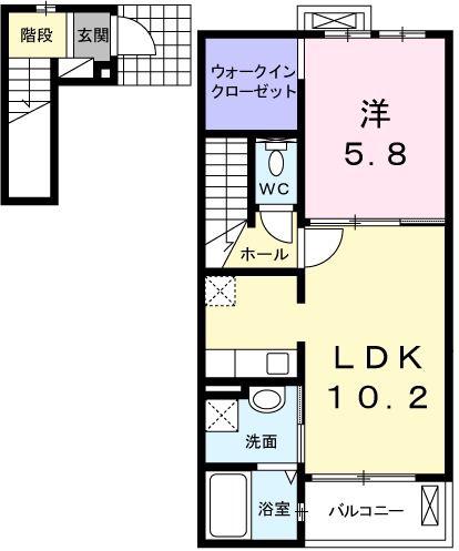 ＪＲ山田線 千徳駅 徒歩29分 2階建 築15年(1LDK/2階)の間取り写真