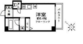 メゾンアワジII(ワンルーム/2階)の間取り写真