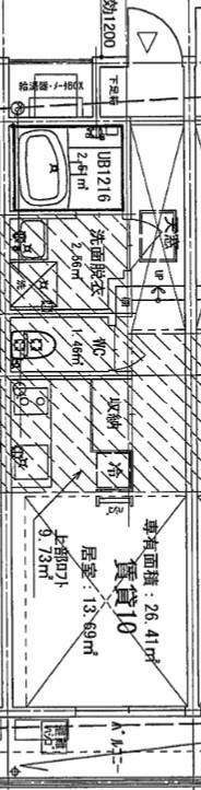 フィユメゾン学南町(ワンルーム/3階)の間取り写真