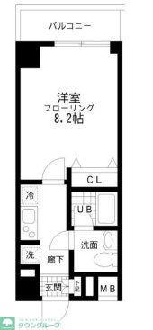 レジディア桜上水(1K/3階)の間取り写真