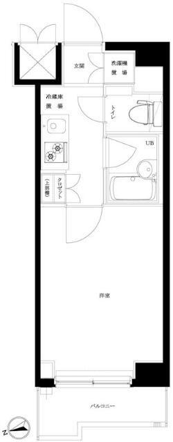 ルーブル北新宿(1K/9階)の間取り写真