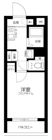 ジョージ・パーク布袋堂(1K/3階)の間取り写真