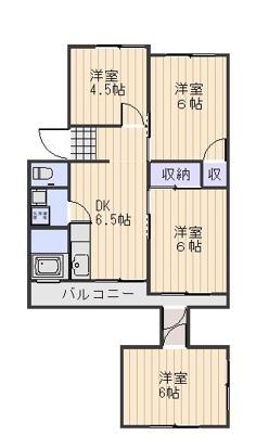 清見コーポ(3DK/1階)の間取り写真