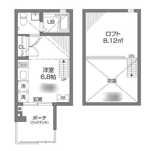 グランエッグス品川(ワンルーム/1階)の間取り写真