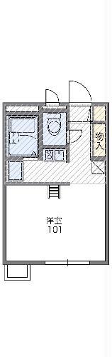 レオパレス仁豊野(1K/1階)の間取り写真