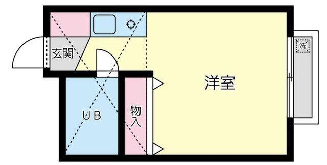 コーユーコーポラスI(ワンルーム/2階)の間取り写真