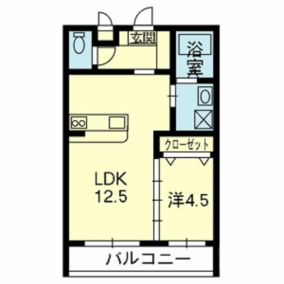 ロイヤルグレージュ(1LDK/3階)の間取り写真
