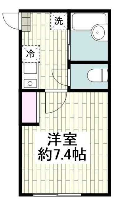 リーヴェルポート鶴見レイナ(1K/1階)の間取り写真