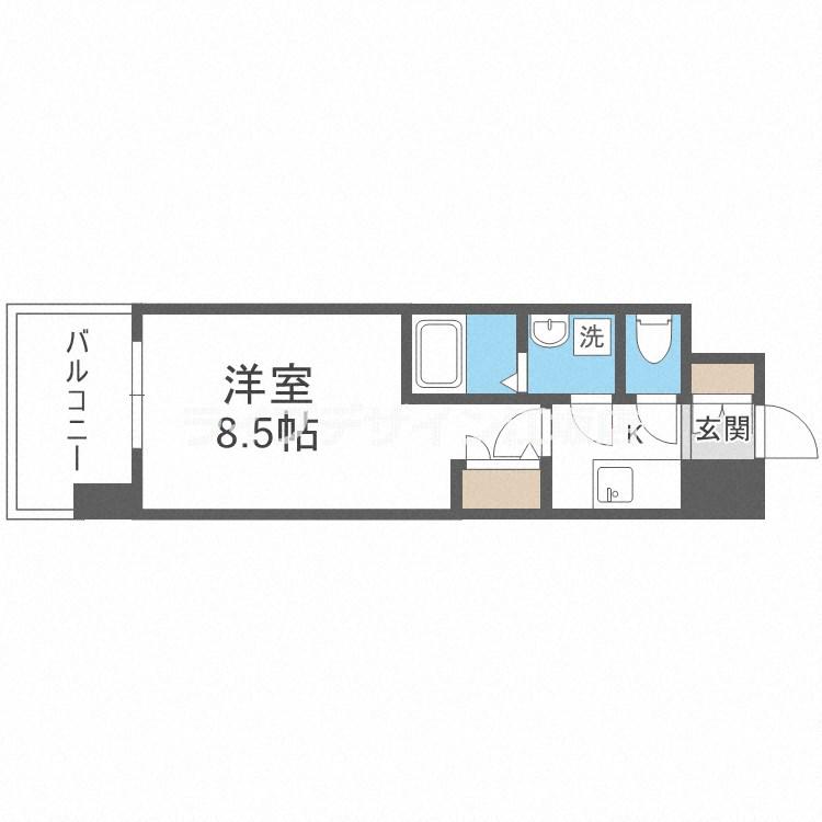 アーバンフラッツ新大阪II(1K/7階)の間取り写真