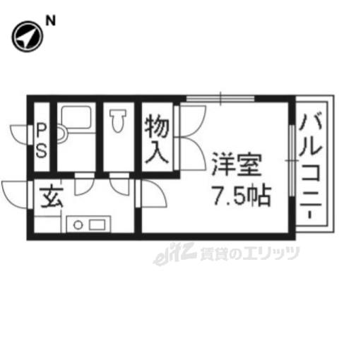 第6レジデンス春田(1K/3階)の間取り写真