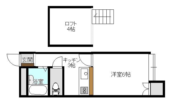 ルーラル黒埼(1K/1階)の間取り写真
