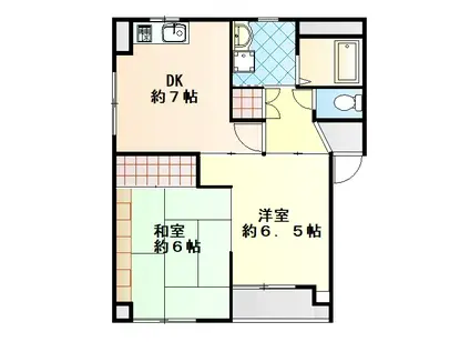 グランドメゾン城北(2DK/4階)の間取り写真