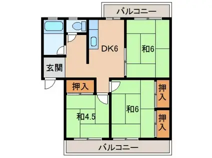 紀光マンション(3DK/3階)の間取り写真