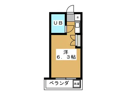 マンションリンデン28(ワンルーム/2階)の間取り写真