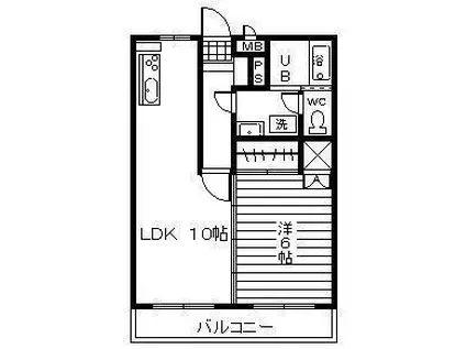 アトラス大塚(1LDK/2階)の間取り写真