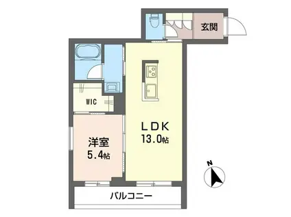 シャーメゾントーワ(1LDK/2階)の間取り写真