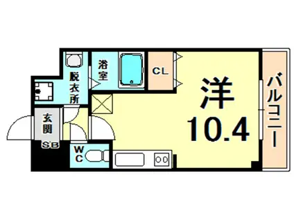 OS RESIDENCE 尼崎(ワンルーム/4階)の間取り写真