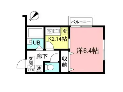 リターノ菊名(1K/2階)の間取り写真