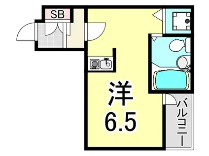 THE CITY 武庫之荘(ワンルーム/3階)の間取り写真