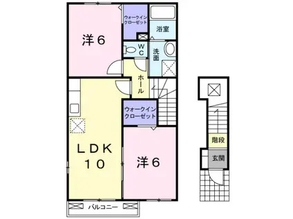 CASAFELIZⅡ(2LDK/2階)の間取り写真