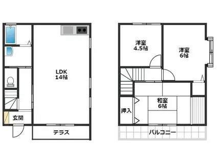 グランメゾン下大利A(3LDK/1階)の間取り写真