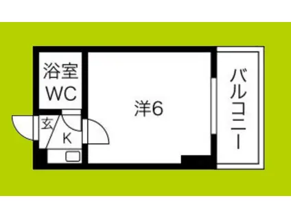 ルネッサンス新梅田ビル(1K/6階)の間取り写真