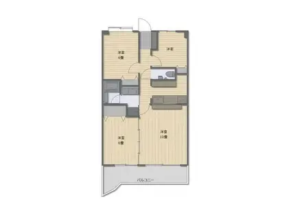 ダイアパレス京葉蘇我III(3LDK/12階)の間取り写真