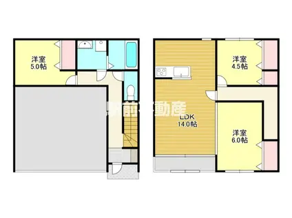K-IDEAL久留米IIIA棟(3LDK/1階)の間取り写真