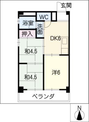 P・M小池(3DK/3階)の間取り写真