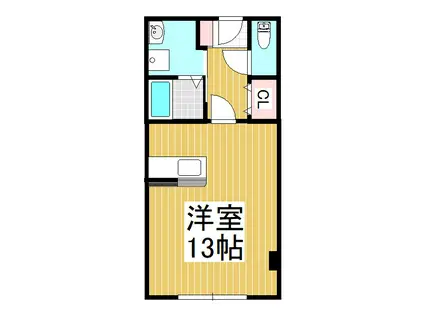 アヴァンティ上山田(ワンルーム/2階)の間取り写真