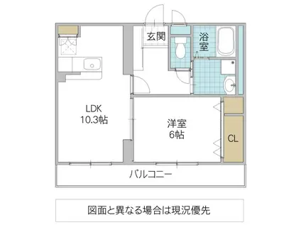 グレイスコート(1LDK/1階)の間取り写真