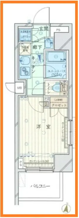 ルーブル大鳥居参番館 9階階 間取り