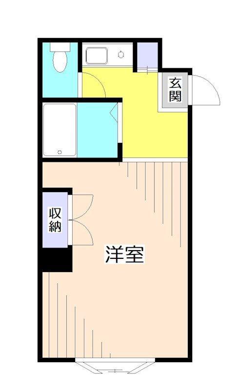 サテライト藤(ワンルーム/2階)の間取り写真