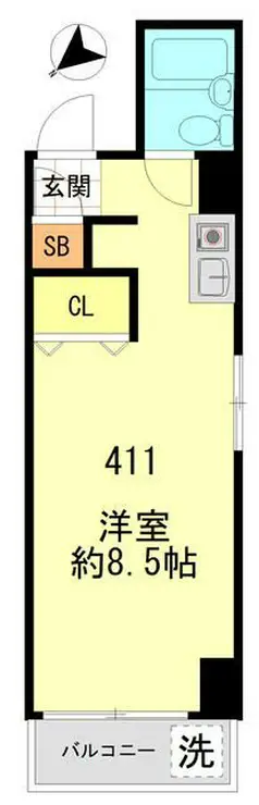 九段フラワーホーム 4階階 間取り