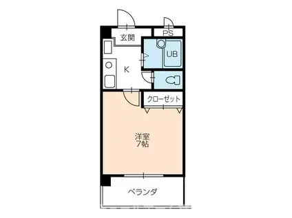 アーバンライフ豊橋(1K/2階)の間取り写真